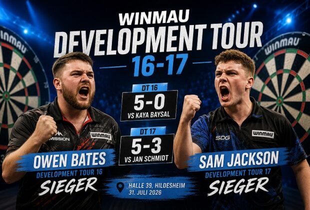 Winmau Development Tour 16-17 Siege für Bates und Jackson