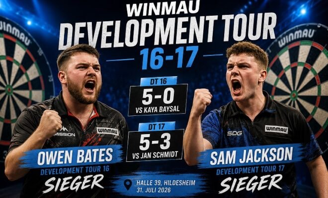 Winmau Development Tour 16-17 Siege für Bates und Jackson