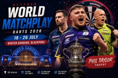 World Matchplay Darts 2026: Spielplan, Ergebnisse, Teilnehmer und Preisgeld