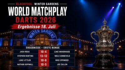 world matchplay darts ergebnisse 18 juli 2026