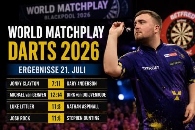 world matchplay darts ergebnisse 21 juli 2026