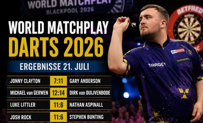 world matchplay darts ergebnisse 21 juli 2026
