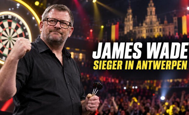 James Wade gewinnt die Flanders Darts Trophy 2026 in Antwerpen