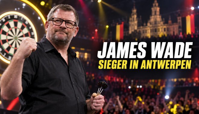 James Wade gewinnt die Flanders Darts Trophy 2026 in Antwerpen