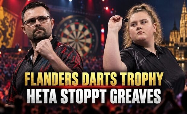 Damon Heta und Beau Greaves bei der Flanders Darts Trophy 2026