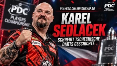 Karel Sedlacek nach seinem historischen Sieg bei Players Championship 30 in Den Bosch