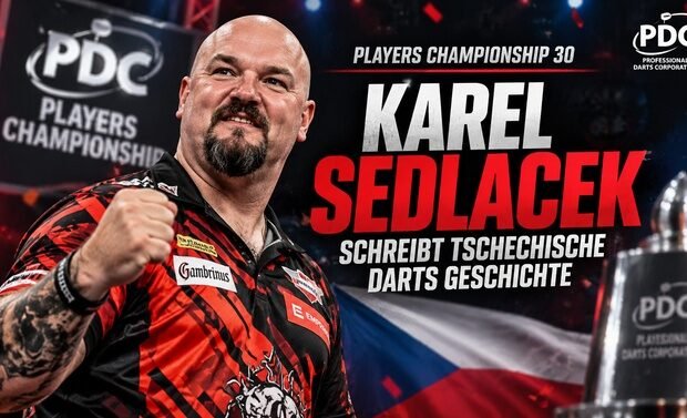 Karel Sedlacek nach seinem historischen Sieg bei Players Championship 30 in Den Bosch