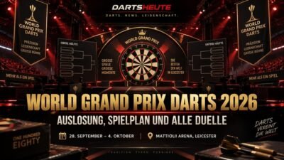 World Grand Prix Darts 2026 mit Auslosung, Spielplan und allen Duellen in Leicester