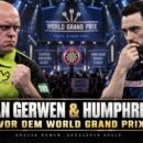 Michael van Gerwen und Luke Humphries vor dem World Grand Prix Darts 2026 in Leicester