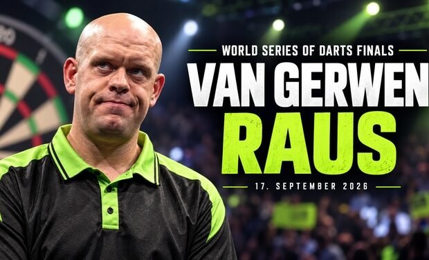 Michael van Gerwen nach seinem Aus bei den World Series of Darts Finals 2026