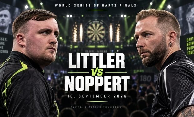 Luke Littler und Danny Noppert vor ihrem Duell bei den World Series of Darts Finals 2026 in Amsterdam