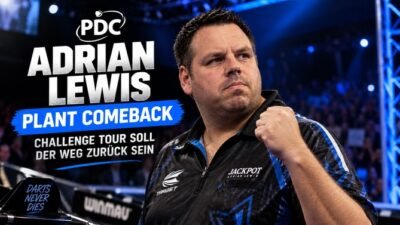 Adrian Lewis plant ein Darts-Comeback über die Challenge Tour
