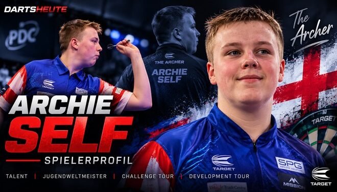 Archie Self beim Darts – Spielerprofil des englischen Nachwuchstalents
