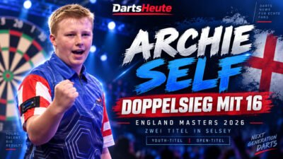 Archie Self gewinnt mit 16 Jahren die England Masters 2026 und den Jugendtitel der England Classic in Selsey.