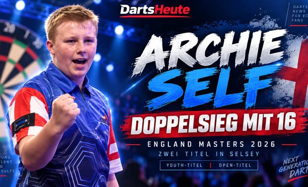 Archie Self gewinnt mit 16 Jahren die England Masters 2026 und den Jugendtitel der England Classic in Selsey.