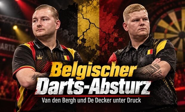 Dimitri Van den Bergh und Mike De Decker nach ihrem Absturz in der PDC Weltrangliste