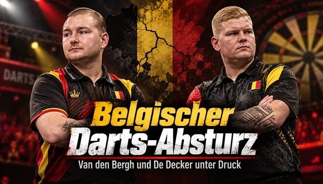 Dimitri Van den Bergh und Mike De Decker nach ihrem Absturz in der PDC Weltrangliste