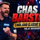 Chas Barstow gewinnt die England Classic 2026 mit einem beeindruckenden Average von 110,51 Punkten.