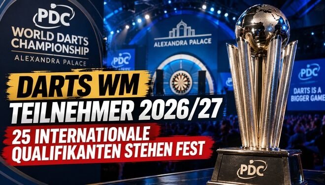Darts WM Teilnehmer 2026/27 mit 25 bestätigten internationalen Qualifikanten