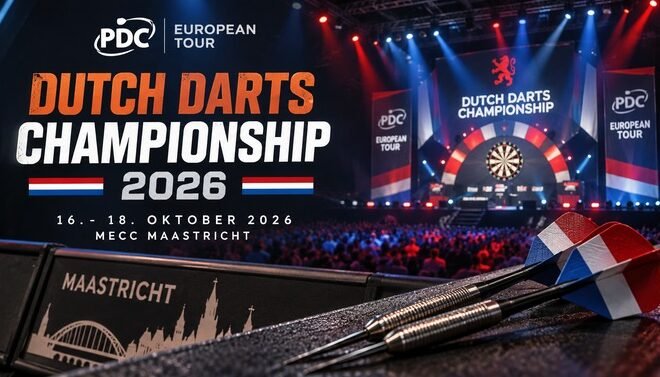 Dutch Darts Championship 2026 vom 16. bis 18. Oktober in Maastricht