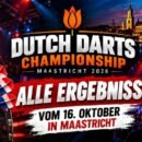 Dutch Darts Championship 2026: Alle 16 Ergebnisse der ersten Runde vom 16. Oktober in Maastricht.