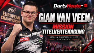 Gian van Veen bereitet sich auf die Titelverteidigung bei der European Championship 2026 in Dortmund vor.