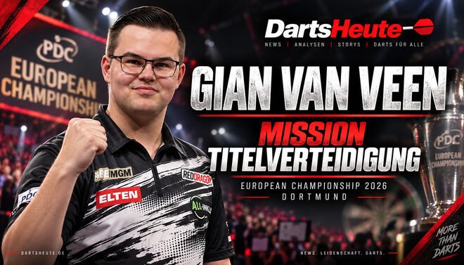 Gian van Veen bereitet sich auf die Titelverteidigung bei der European Championship 2026 in Dortmund vor.
