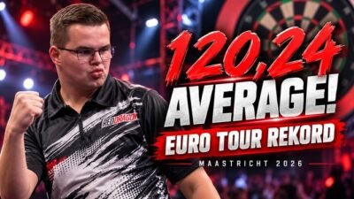 Gian van Veen stellt bei der Dutch Darts Championship 2026 mit einem Average von 120,24 Punkten einen neuen European Tour Rekord auf.