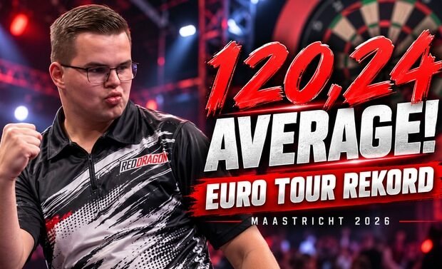 Gian van Veen stellt bei der Dutch Darts Championship 2026 mit einem Average von 120,24 Punkten einen neuen European Tour Rekord auf.