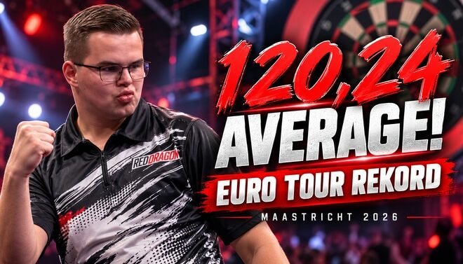 Gian van Veen stellt bei der Dutch Darts Championship 2026 mit einem Average von 120,24 Punkten einen neuen European Tour Rekord auf.
