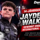 Jayden Walker gewinnt mit 14 Jahren die England International Open 2026 und stellt einen neuen WDF-Altersrekord auf.