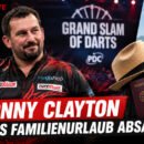 Jonny Clayton muss nach seiner Qualifikation für den Grand Slam of Darts 2026 seinen Familienurlaub absagen.