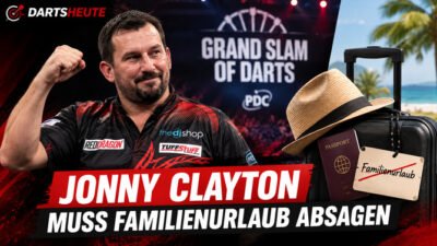 Jonny Clayton muss nach seiner Qualifikation für den Grand Slam of Darts 2026 seinen Familienurlaub absagen.