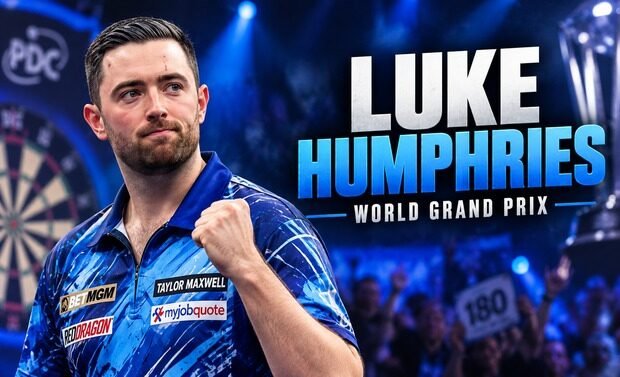 Luke Humphries beim World Grand Prix 2026 in Leicester