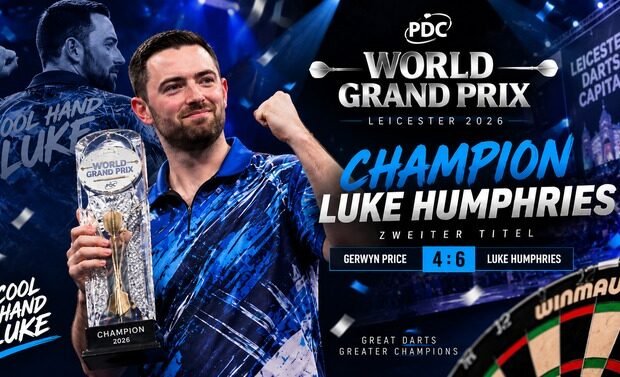 Luke Humphries gewinnt den World Grand Prix 2026 in Leicester