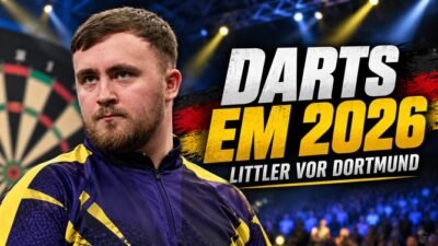 Luke Littler vor der Darts EM 2026 in Dortmund. Der Weltmeister steht wegen seiner Kritik an deutschen Darts-Fans im Mittelpunkt.
