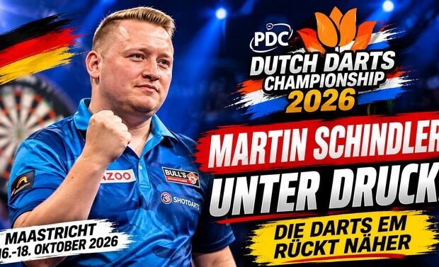 Martin Schindler kämpft bei der Dutch Darts Championship 2026 in Maastricht um die Qualifikation für die Darts EM.