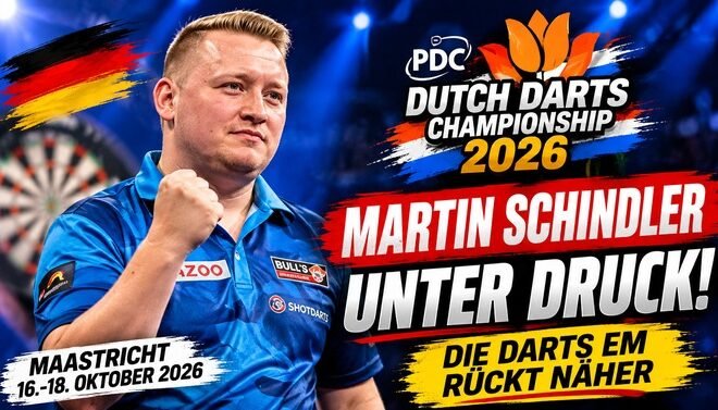Martin Schindler kämpft bei der Dutch Darts Championship 2026 in Maastricht um die Qualifikation für die Darts EM.