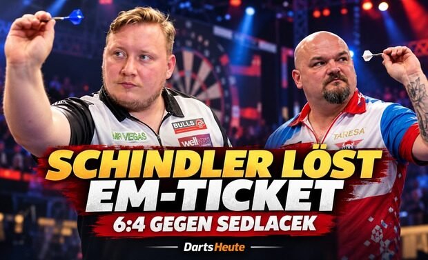 Martin Schindler besiegt Karel Sedlacek bei der Dutch Darts Championship 2026 mit 6:4 und sichert sich das Ticket für die Darts EM.