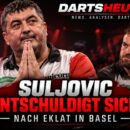 Mensur Suljovic entschuldigt sich nach dem Eklat bei der Swiss Darts Trophy 2026 in Basel bei Ross Smith.