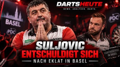Mensur Suljovic entschuldigt sich nach dem Eklat bei der Swiss Darts Trophy 2026 in Basel bei Ross Smith.