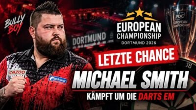 Michael Smith kämpft bei der Dutch Darts Championship 2026 um seine letzte Chance auf die Darts EM in Dortmund.