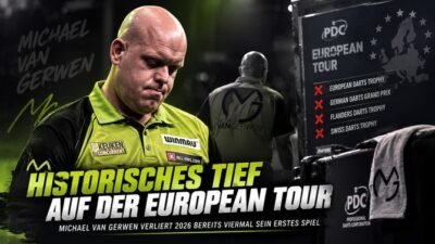 Michael van Gerwen erlebt 2026 ein historisches Tief auf der PDC European Tour