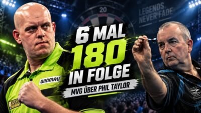 Michael van Gerwen erinnert sich an Phil Taylor und sechs 180er in Folge