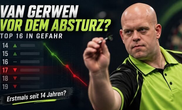 Michael van Gerwen droht der Fall aus den Top 16 der PDC Order of Merit