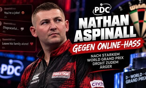 Nathan Aspinall reagiert nach dem World Grand Prix auf Online-Hass
