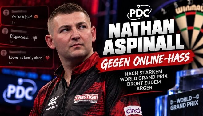 Nathan Aspinall reagiert nach dem World Grand Prix auf Online-Hass