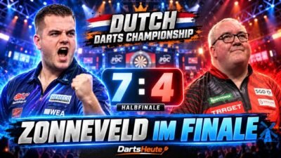 Niels Zonneveld besiegt Stephen Bunting bei der Dutch Darts Championship 2026 mit 7:4 und erreicht das Finale in Maastricht.
