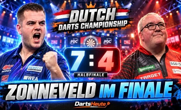 Niels Zonneveld besiegt Stephen Bunting bei der Dutch Darts Championship 2026 mit 7:4 und erreicht das Finale in Maastricht.