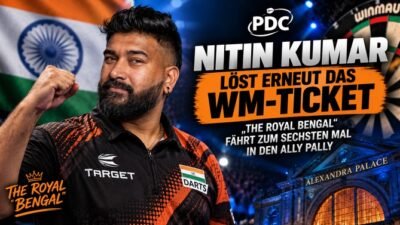 Nitin Kumar qualifiziert sich erneut für die PDC Darts-WM im Alexandra Palace